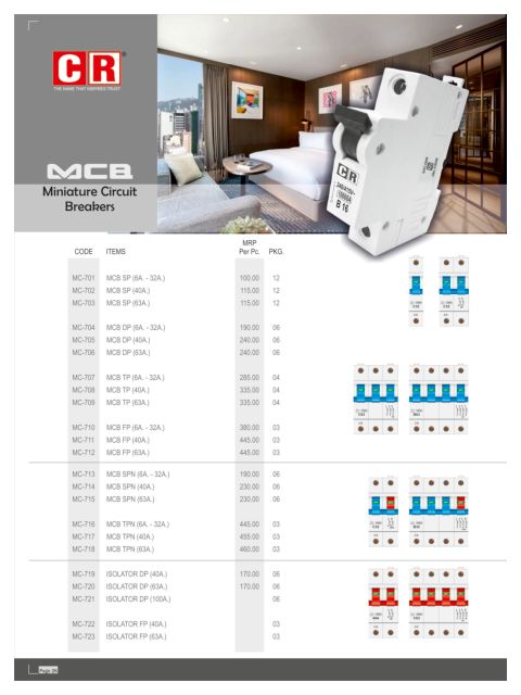 MCB, Isolators & Gang Boxes Brochure